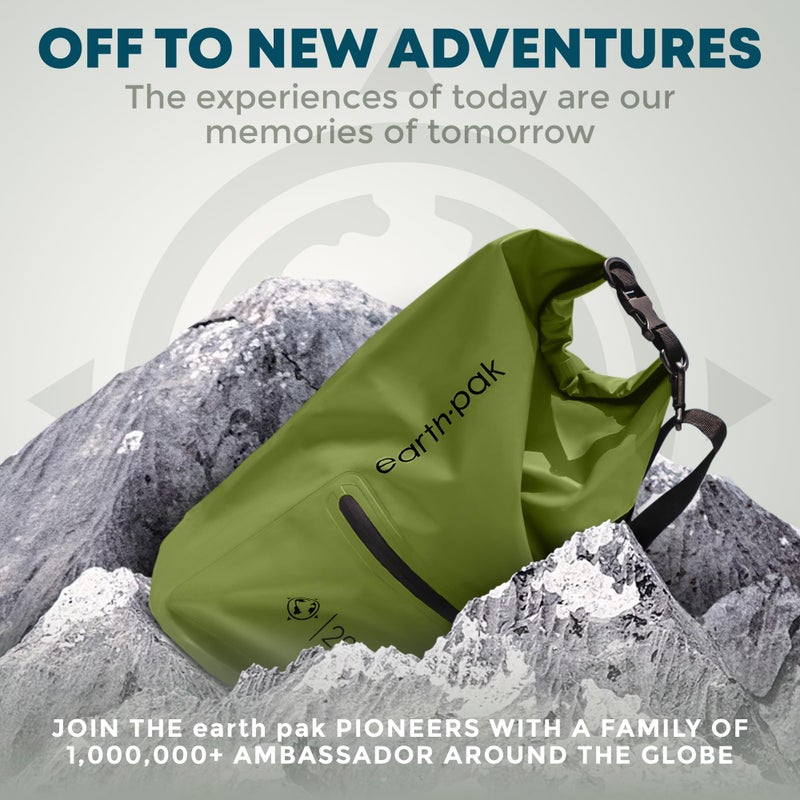 Earth Pak Waterproof Dry Bag with Zippered Pocket - Waterproof Dry Bag Backpack Keeps Gear Dry for Boating, Camping, Fishing, Beach Drybag, Kayak Accessories - Dry Bags Waterproof with Phone Case 20L - Image 5